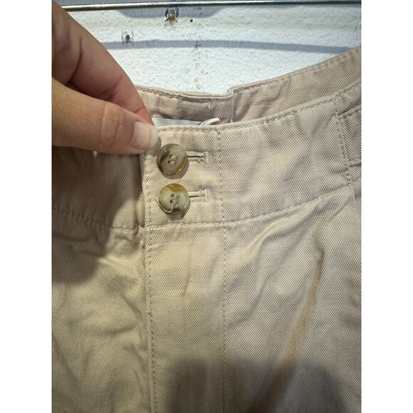 Madewell Beige Tan Relaxed Button Front Relaxed Fit Wide-Leg Pants Size 14 - Picture 5 of 14